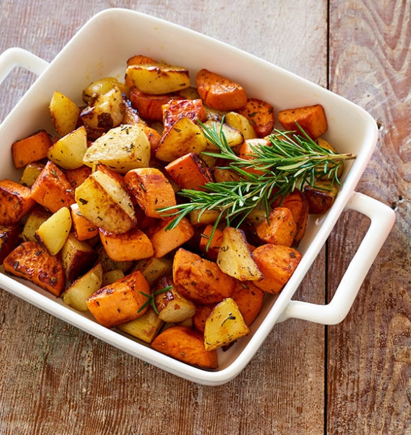 Niche Utama 1 Roasted Potatoes & Sweet Potatoes With Olive Oil & Rosemary